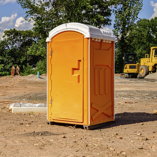 what is the expected delivery and pickup timeframe for the portable toilets in County Center Virginia